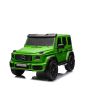 Električni avto Mercedes-Benz G63 AMG 4x4² Dvosed 24V, barvano zeleno, MP4 predvajalnik z USB/AUX vhodom, 4x4 pogon, baterija 24V7Ah, 4 x 200W motorji, EVA platišča z vzmetenjem, usnjeni sedeži, daljinski upravljalnik, licenca