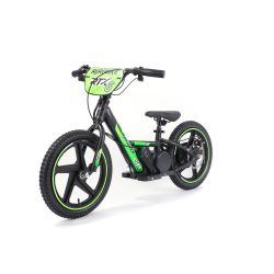 Otroški električni poganjalec RIRIBIKE RTX6 24V (16"), zelen, Litijeva baterija, 250W motor, Disk zavora, Nastavljiv mehak PU sedež