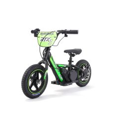 Otroški električni poganjalec RIRIBIKE RTX3 24V (12"), zelen, Litijeva baterija, 100W motor, Disk zavora, Nastavljiv mehak PU sedež