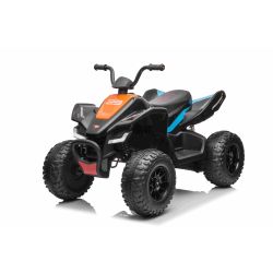 Licenčni električni štirikolesnik McLaren Racing MCL 12V 4X4, črn, mehka EVA platišča, DALJINSKI UPRAVLJALNIK, usnjen sedež, vzmetena zadnja os, 4 x 35W motor, LED luči, baterija 12V10Ah