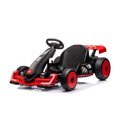 Licenčni drift kart AUDI 24V, rdeč, LED luči, 2 x 150W motor, Drift način s hitrostjo 12 Km/h, 24V baterija, trdna železna konstrukcija, nastavljiv sedež, MP3 predvajalnik